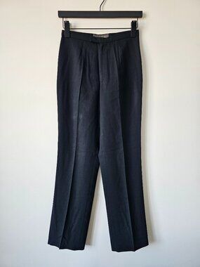 BANANA REPUBLIC Black Wool Ultra Lightweight Trouser Pants 2, Made In Italy